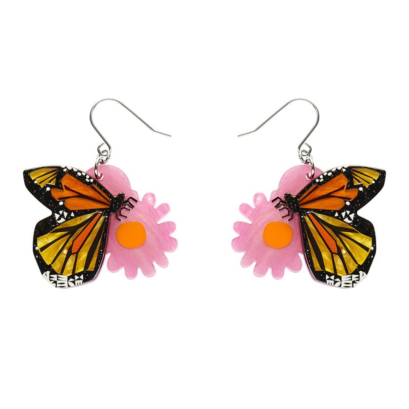 Erstwilder "A Butterfly Named Flutter" Drop Pierced Earrings with Gift Box
