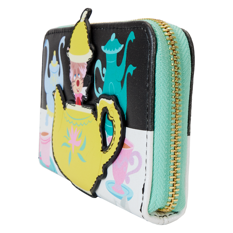 Loungefly Disney Alice in Wonderland Unbirthday Tea Party Tea Cups Zip Around Wallet