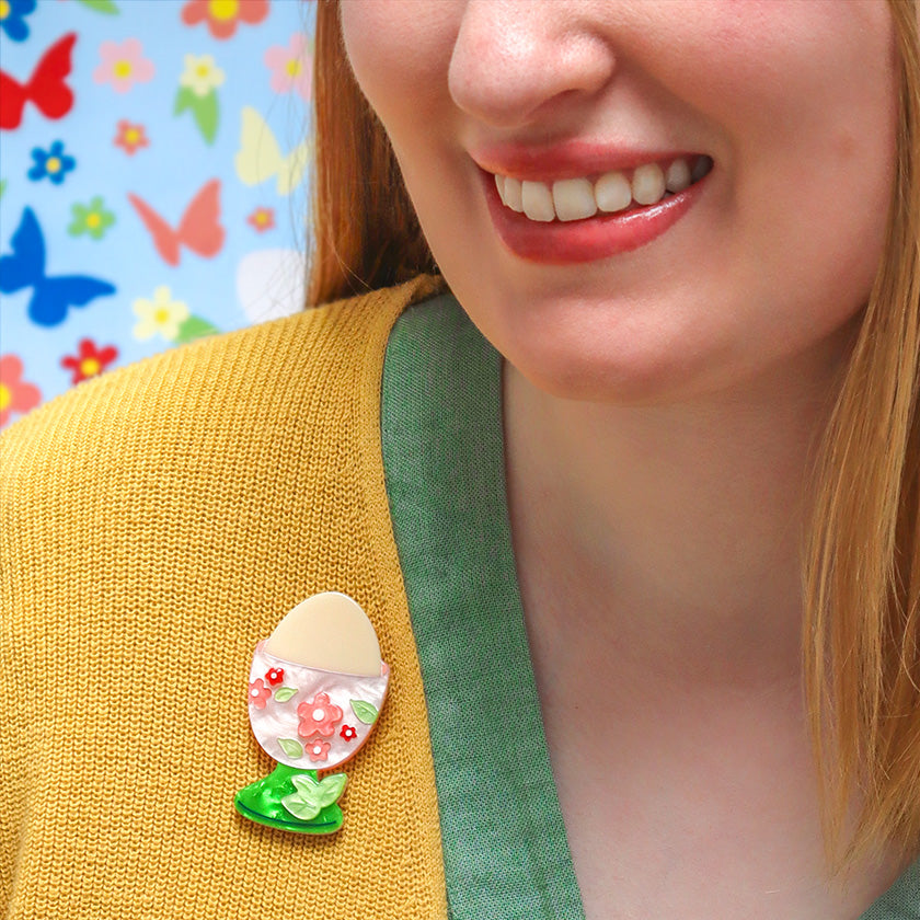 Erstwilder "All Yolks Aside" Easter Egg Brooch with Gift Box ~Designed in Melbourne~