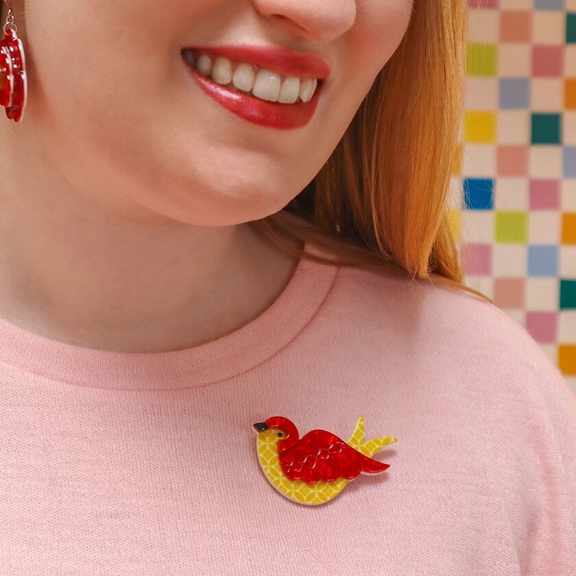 Erstwilder "Anouk's Lost Letter" Bird Brooch *GIFT WITH PURCHASE ONLY*