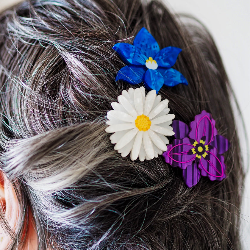 Erstwilder x Royal Botanic Gardens Victoria Assorted Flowers Hair Clips - Set of 3 ~2026 Collection~