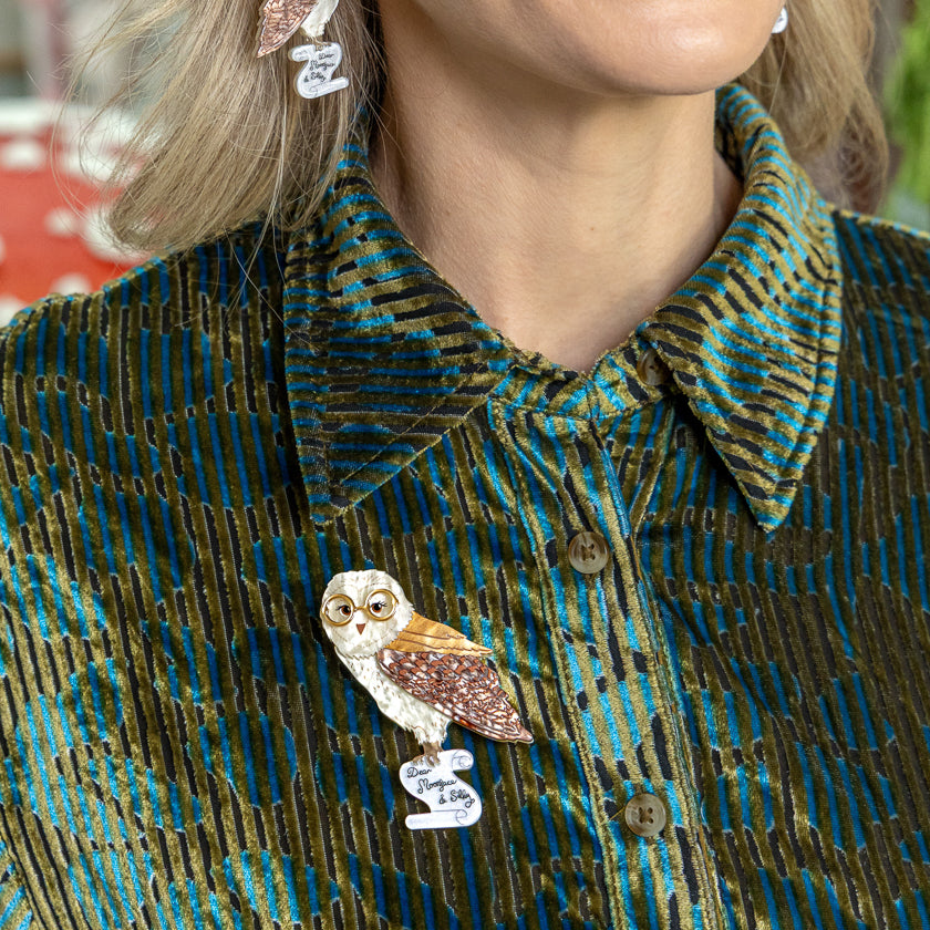 Erstwilder x Fleur Harris Barny Owl Brooch ~ The Magic Faraway Tree 2026 Collection ~