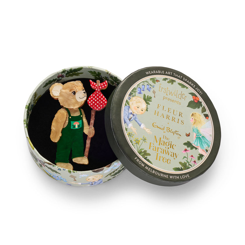 Erstwilder x Fleur Harris Bear's Adventures Brooch ~ The Magic Faraway Tree 2026 Collection ~