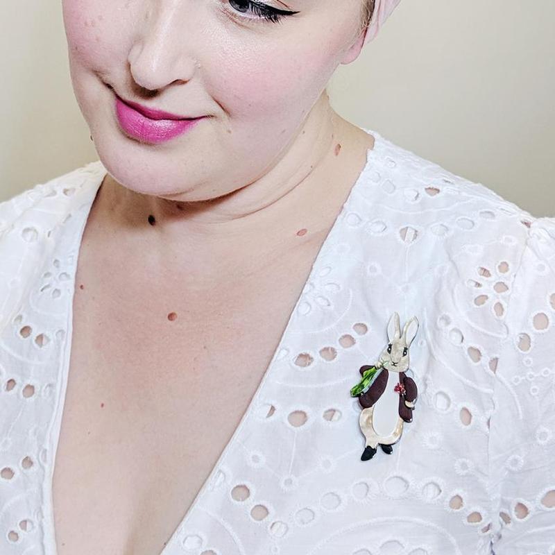 Erstwilder "Benjamin Bunny" Beatrix Potter Brooch with Gift Box