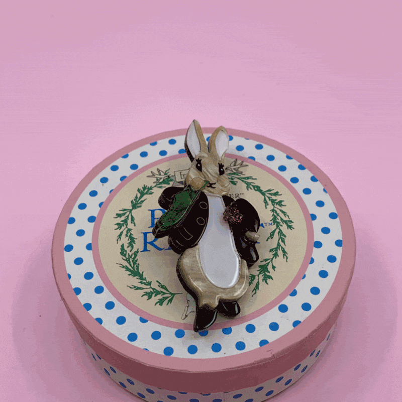 Erstwilder "Benjamin Bunny" Beatrix Potter Brooch with Gift Box