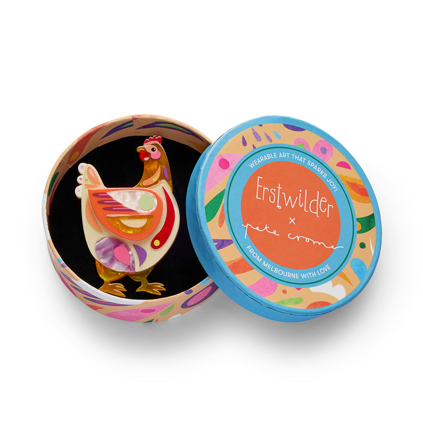 Erstwilder x Pete Cromer Bessie the Chicken Brooch ~2026 Easter Collection~