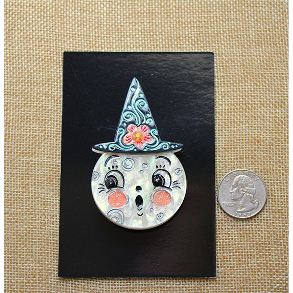 Johanna Parker x Lipstick & Chrome Bloomin' Luna Witch Halloween Brooch