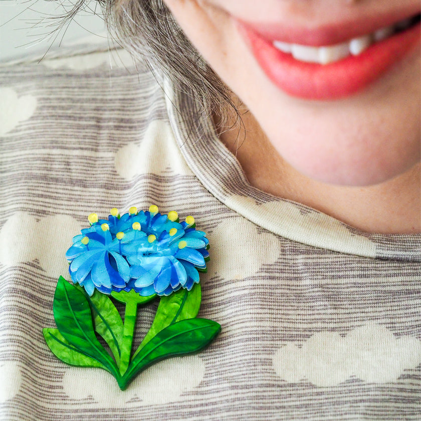 Erstwilder x Royal Botanic Gardens Victoria Blue Pincushion Flower Brooch ~2026 Collection~