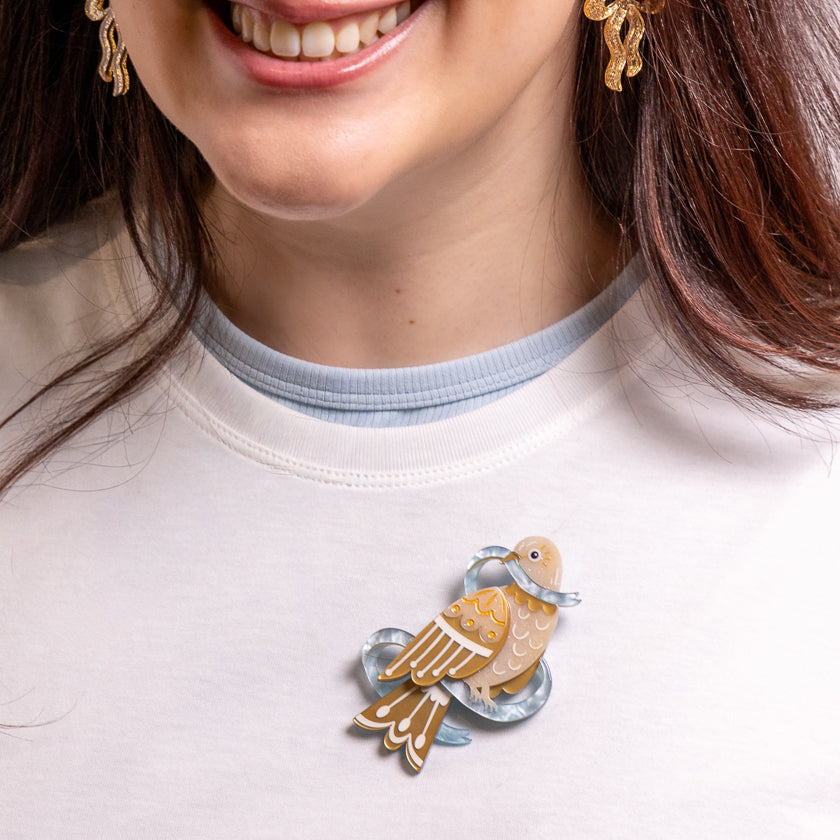 Erstwilder Blue Ribbon Days Dove Brooch ~2026 Celebrations Collection~