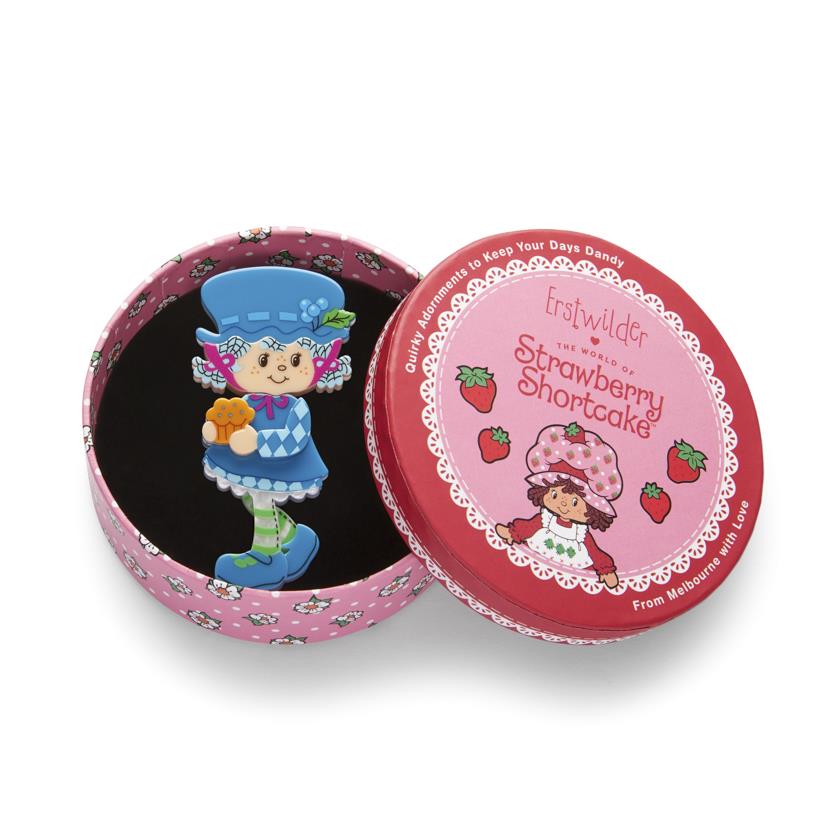 Erstwilder Blueberry Muffin Brooch with Gift Box ~The World of Strawberry Shortcake~