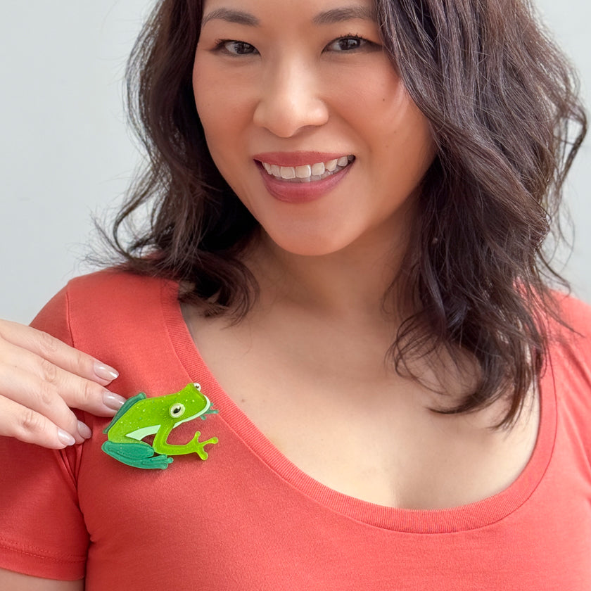 Erstwilder Buckley's Giant Glass Frog Brooch ~ 2026 The Rarest Kind Collection ~