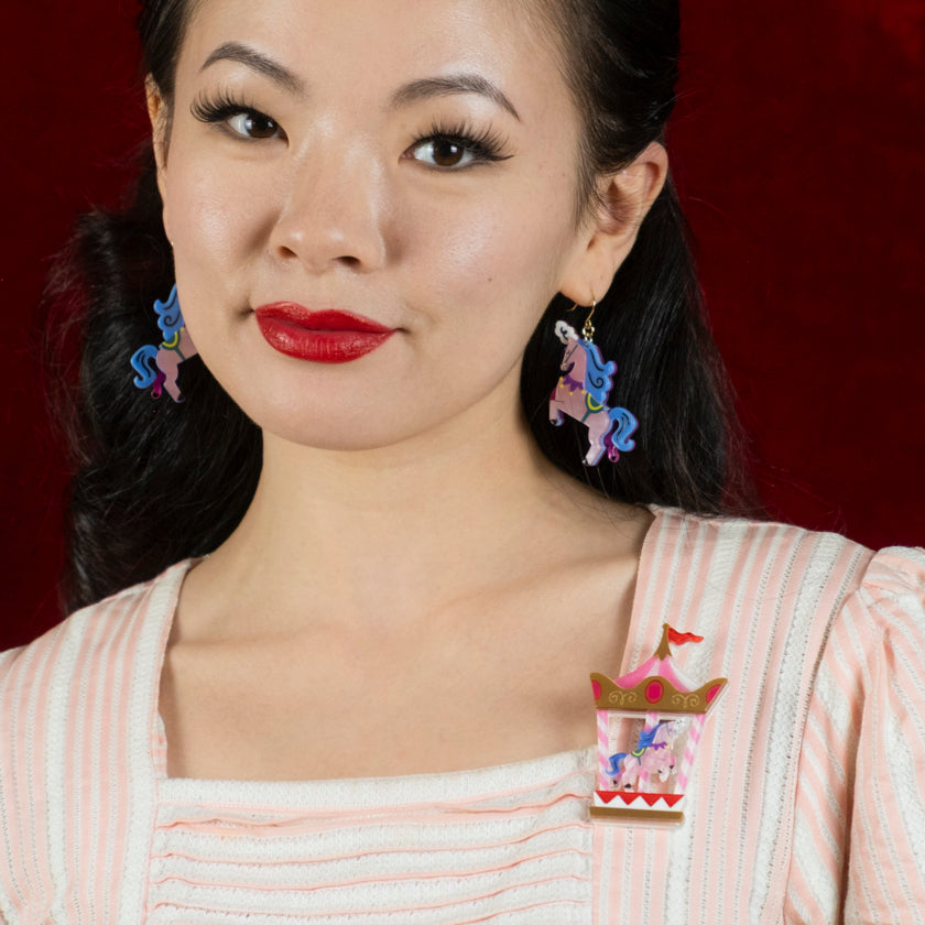 Erstwilder Carousel For One Brooch with Gift Box  ~A Day At The Fair~