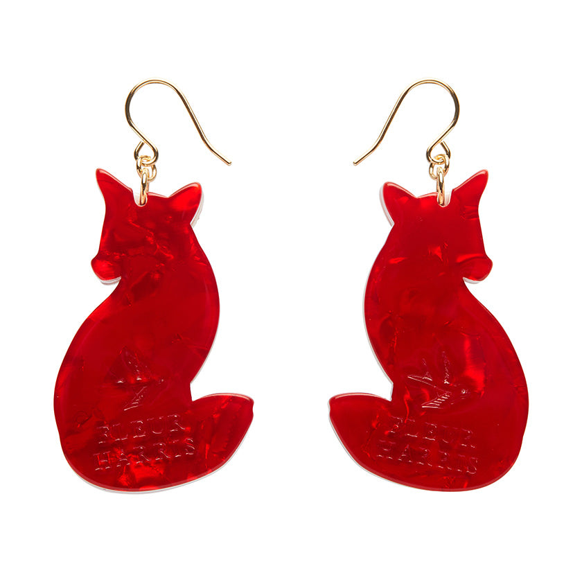 Erstwilder x Fleur Harris Charming Fox Drop Pierced Earrings ~Designed in Melbourne~