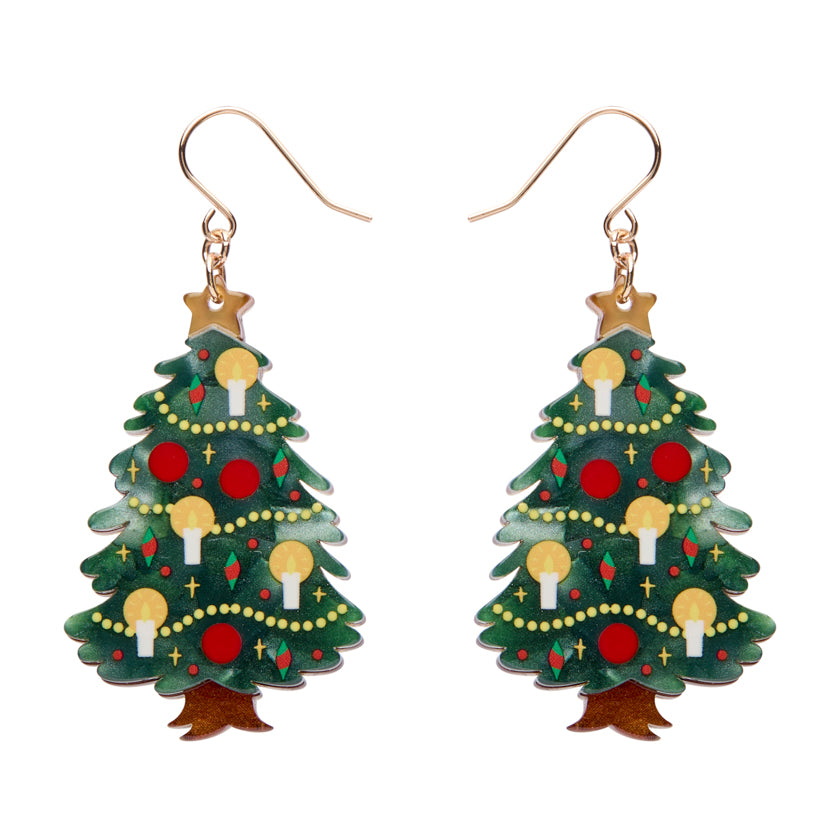 Erstwilder Christmas Tree Centre-Piece Drop Earrings ~Merry Menagerie Collection~