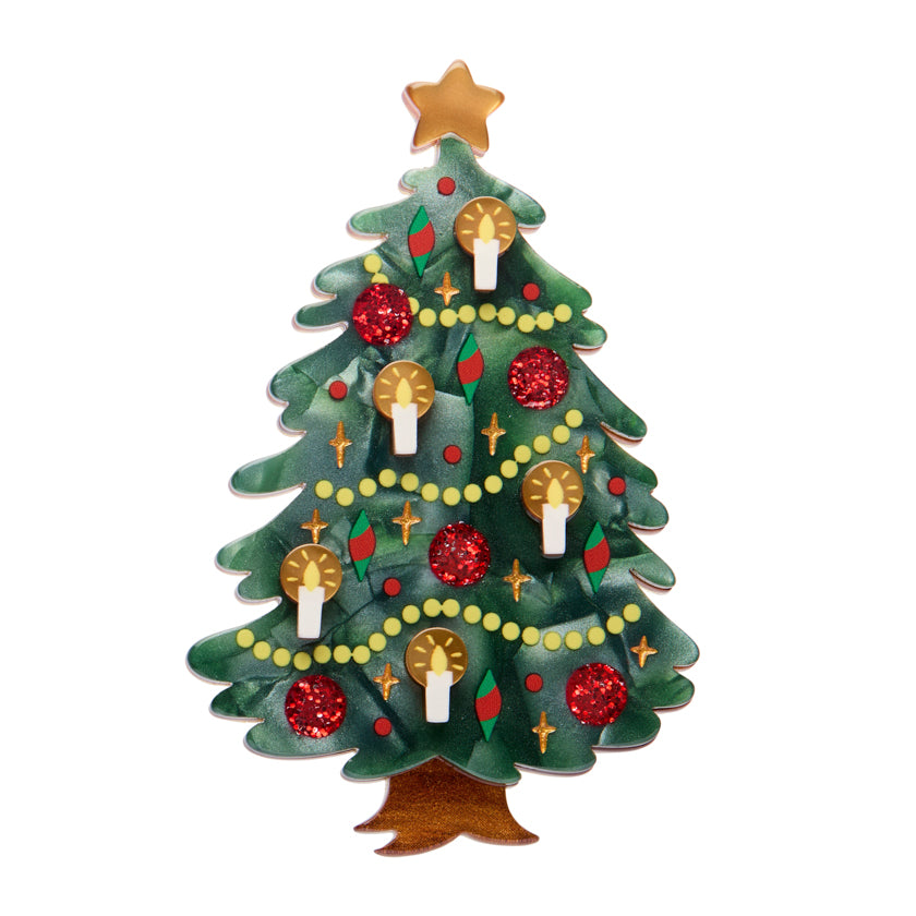 Erstwilder Christmas Tree Centre-Piece Brooch ~Merry Menagerie Collection~