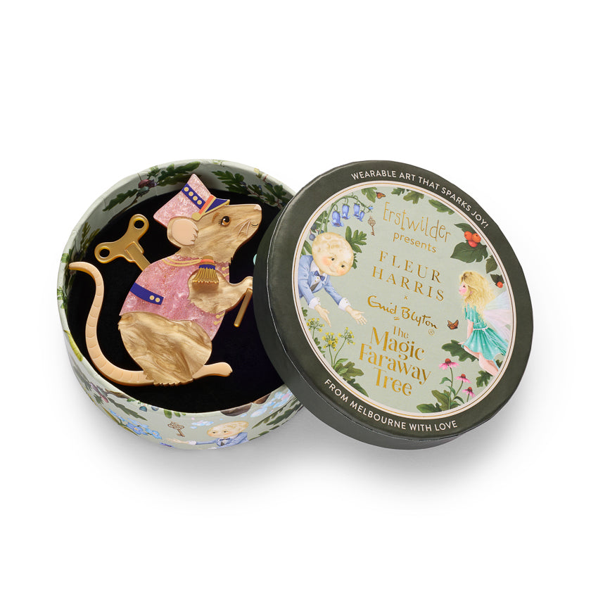 Erstwilder x Fleur Harris Clockwork Mouse Brooch ~ The Magic Faraway Tree 2026 Collection ~