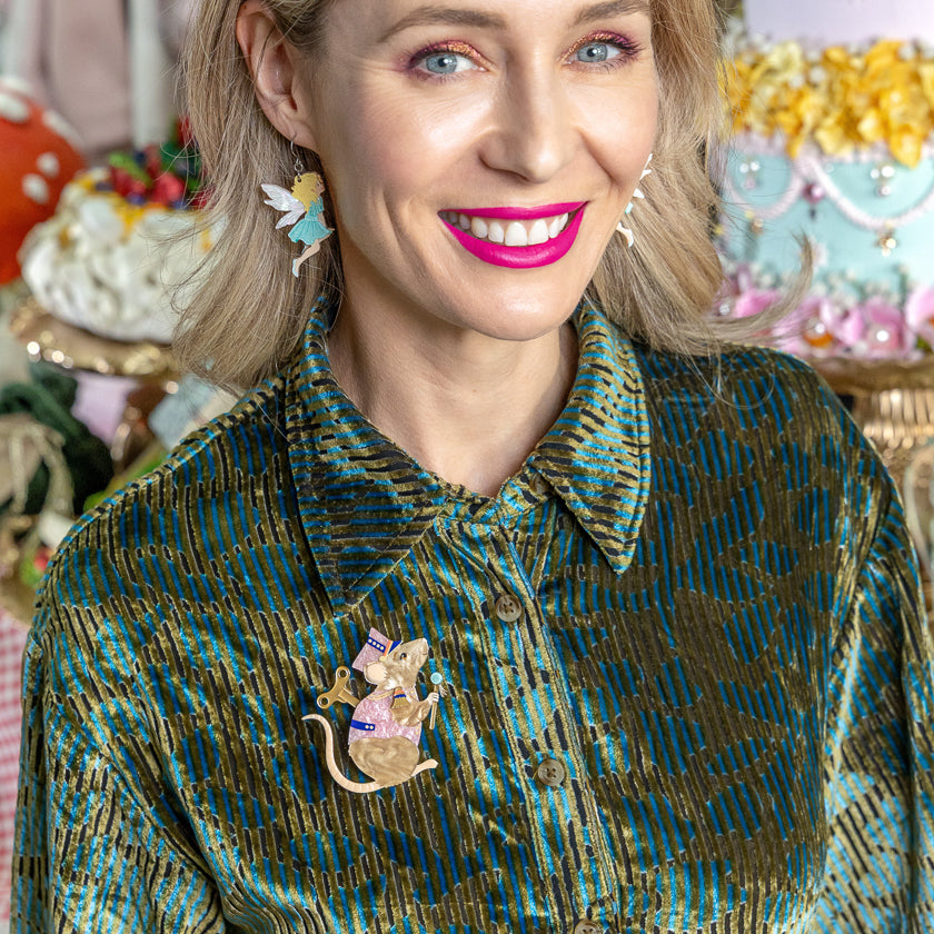 Erstwilder x Fleur Harris Clockwork Mouse Brooch ~ The Magic Faraway Tree 2026 Collection ~