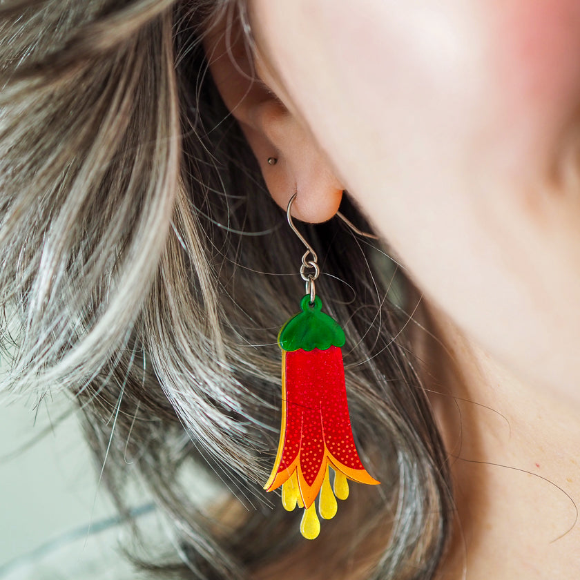 Erstwilder x Royal Botanic Gardens Victoria Common Correa Flowers Drop Earrings ~2026 Collection~