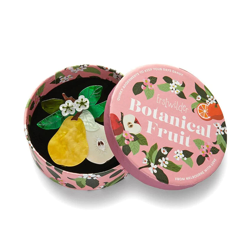 Erstwilder "Compare the Pear" Fruit Brooch with Gift Box ~Designed in Melbourne~