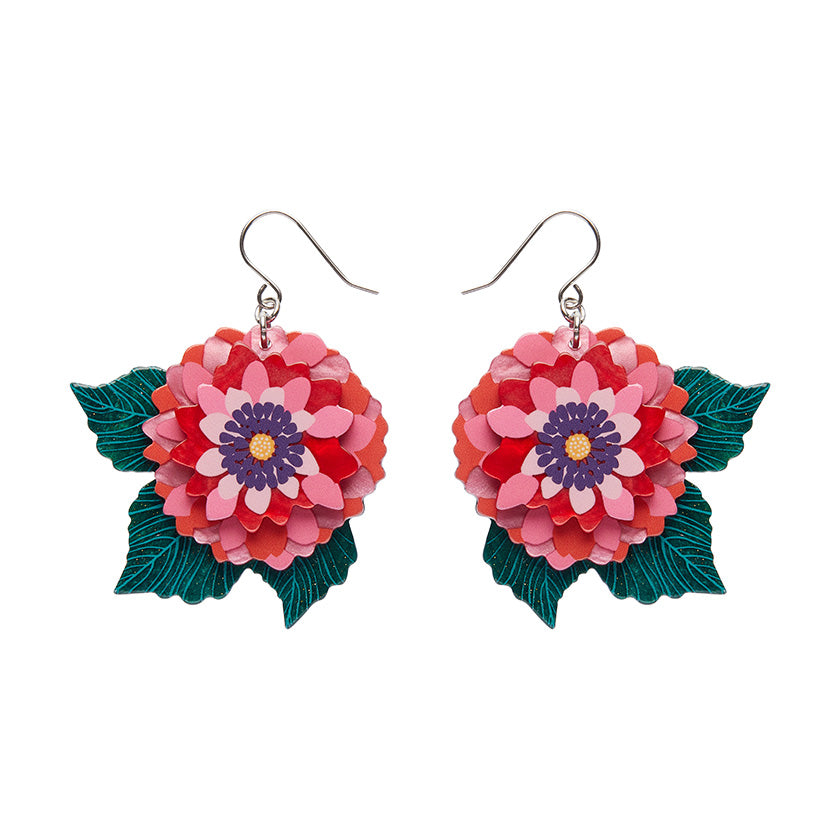 Erstwilder x Jocelyn Proust Dazzling Dahlia Flowers Pierced Earrings with Gift Box