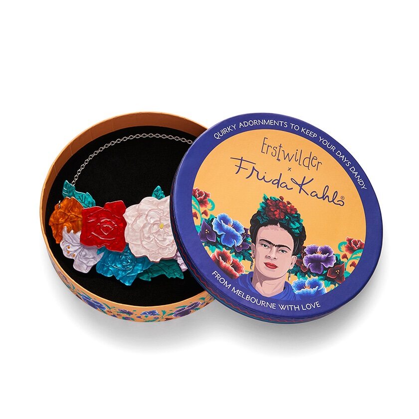 Erstwilder "Declaracion Floral" Frida Kahlo Flower Necklace with Gift Box