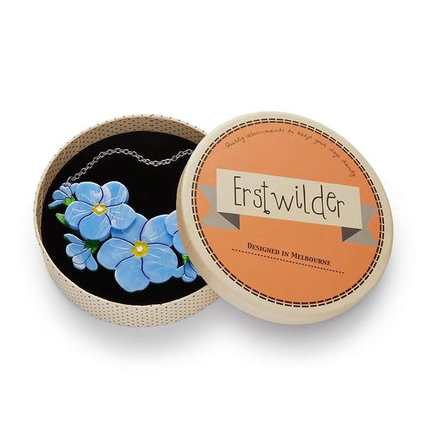 Erstwilder "Don't You Forget About Me" Forget Me Not Flowers Necklace with Gift Box