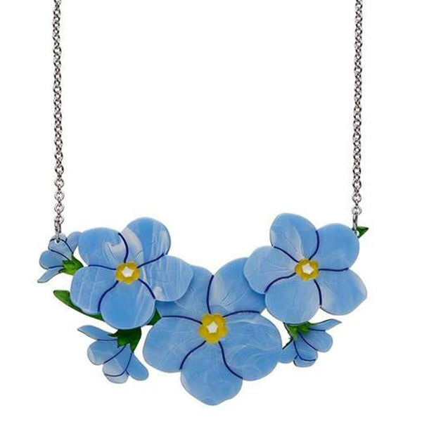 Erstwilder "Don't You Forget About Me" Forget Me Not Flowers Necklace with Gift Box