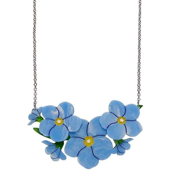 Erstwilder "Don't You Forget About Me" Forget Me Not Flowers Necklace with Gift Box
