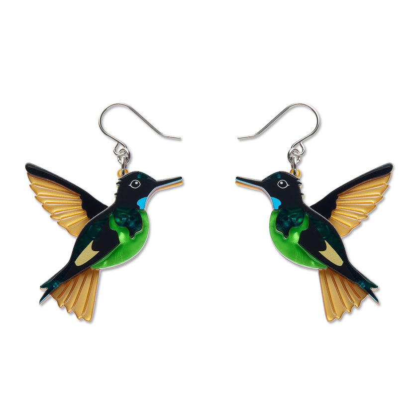 Erstwilder Dusky Starfrontlet Hummingbird Pierced Earrings ~ 2026 The Rarest Kind Collection ~