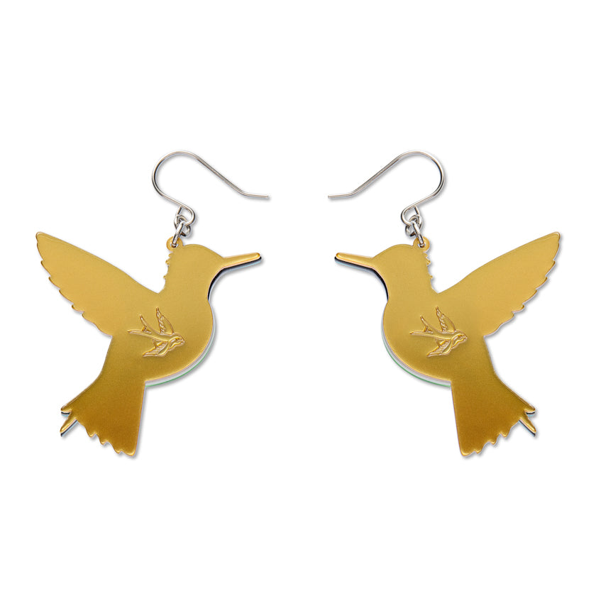 Erstwilder Dusky Starfrontlet Hummingbird Pierced Earrings ~ 2026 The Rarest Kind Collection ~