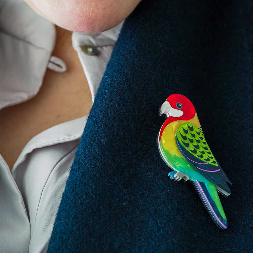 Erstwilder x Royal Botanic Gardens Victoria Eastern Rosella Parrot Brooch ~2026 Collection~