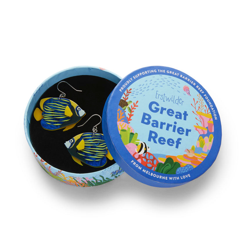 Erstwilder Emperor Angelfish Pierced Earrings with Gift Box ~Great Barrier Reef~