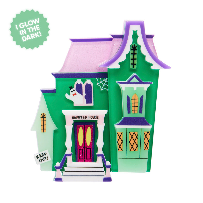 Erstwilder Enter If You Dare Haunted House Brooch with Gift Box ~A Day At The Fair~