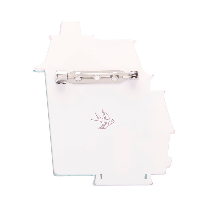 Erstwilder Enter If You Dare Haunted House Brooch with Gift Box ~A Day At The Fair~