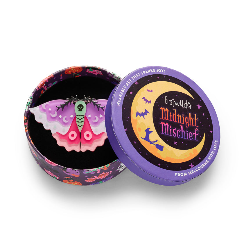 Erstwilder Flutter by Night Moth Brooch ~2026 Midnight Mischief Collection~