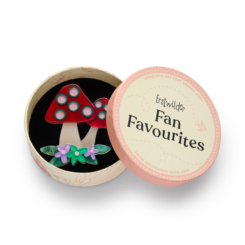 Erstwilder Forest Fun Guy Mushrooms Brooch ~2026 Fan Favourites Collection~
