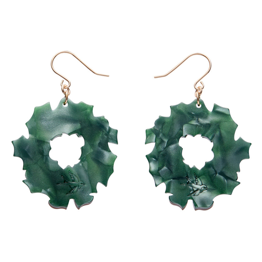Erstwilder Forest Wreath Drop Earrings ~Merry Menagerie Collection~