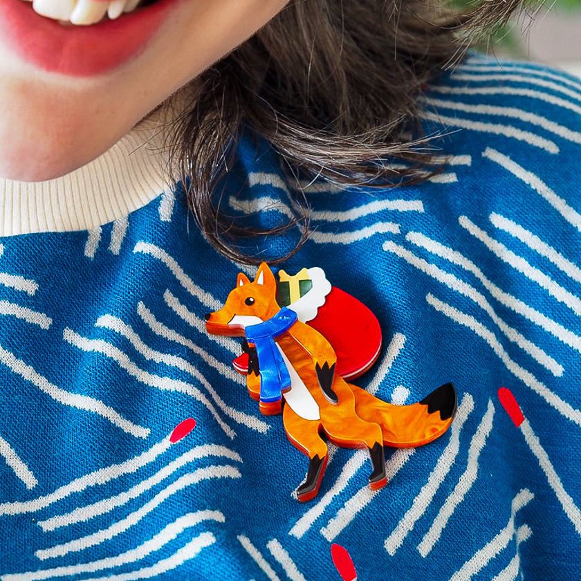Erstwilder Freddy the Fox Brooch ~Merry Menagerie Collection~