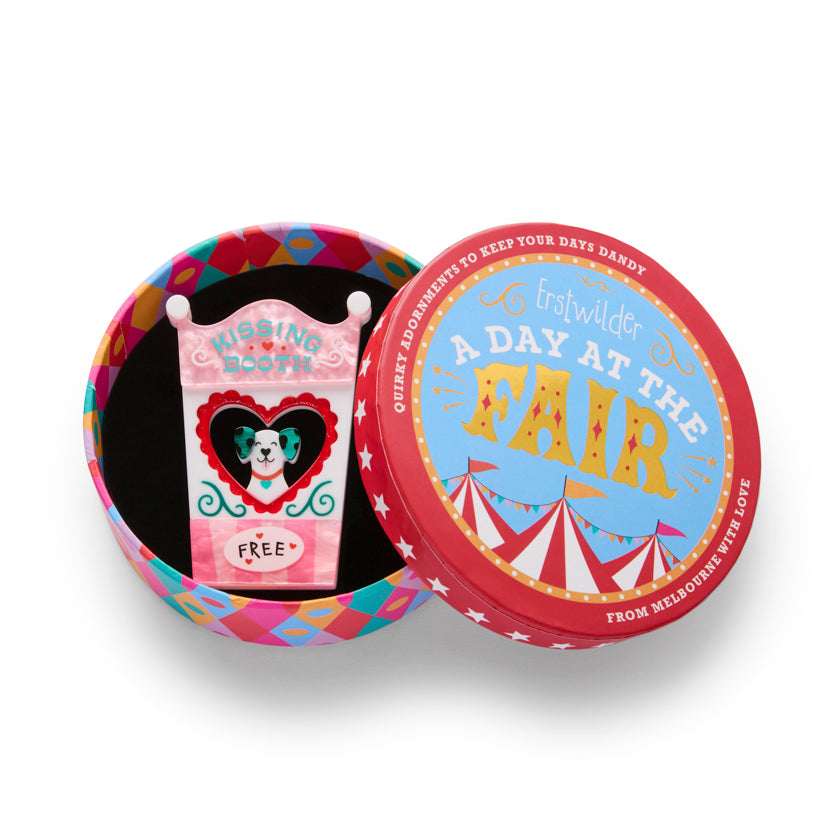 Erstwilder Free Kisses Kissing Booth Brooch with Gift Box  ~A Day At The Fair~