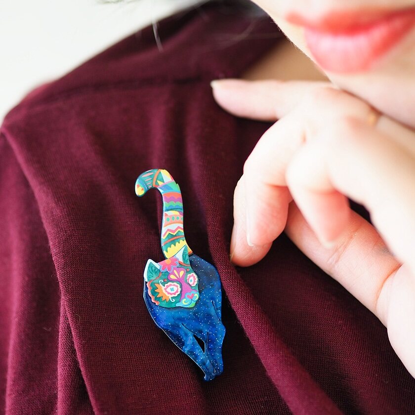 Erstwilder "Frida's Cat" Frida Kahlo Brooch with Gift Box ~Designed in Melbourne~