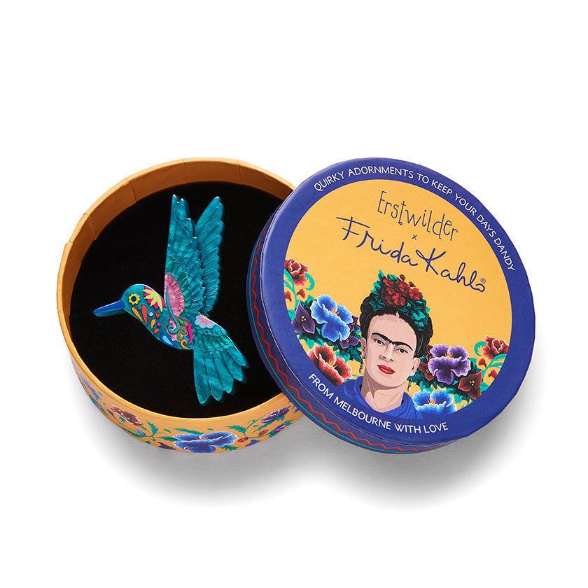 Erstwilder "Frida's Hummingbird" Frida Kahlo Brooch with Gift Box ~Designed in Melbourne~
