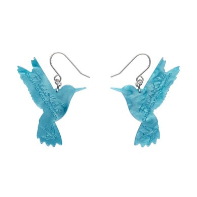 Erstwilder "Frida's Hummingbird" Frida Kahlo Drop Pierced Earrings with Gift Box