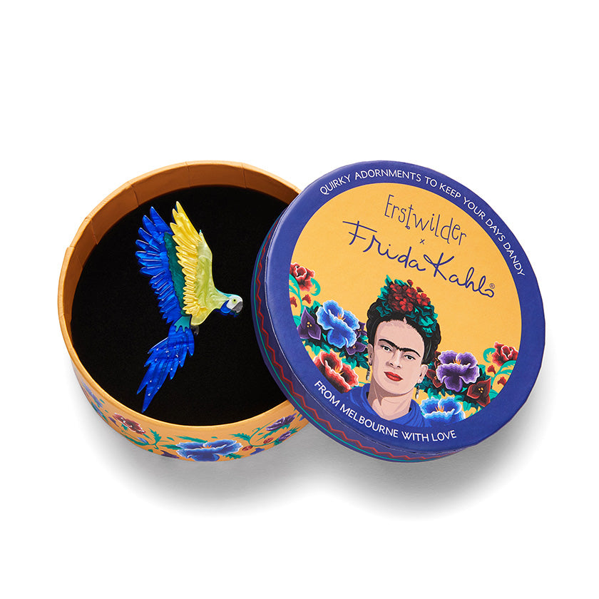 Erstwilder "Frida's Parrot" Frida Kahlo Brooch with Gift Box ~Designed in Melbourne~