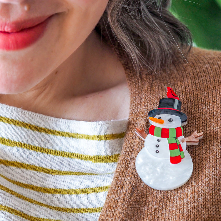 Erstwilder Frosty Fellow Brooch ~Merry Menagerie Collection~