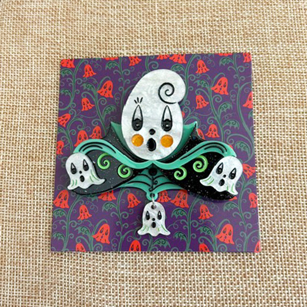 Johanna Parker x Lipstick & Chrome Garden Guss Ghostie Bells Brooch