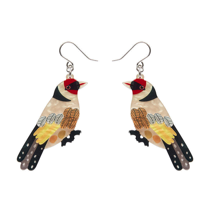 Erstwilder x Jocelyn Proust Go For Goldfinch Bird Pierced Earrings with Gift Box