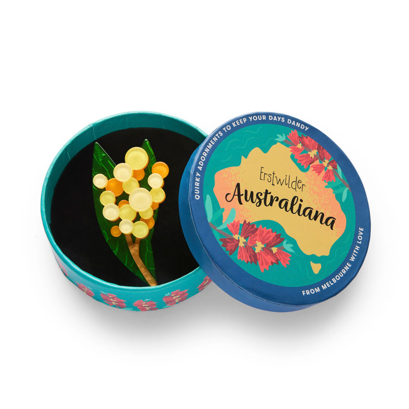 Erstwilder Golden Wattle Flower Brooch ~Australiana 2025 Collection~