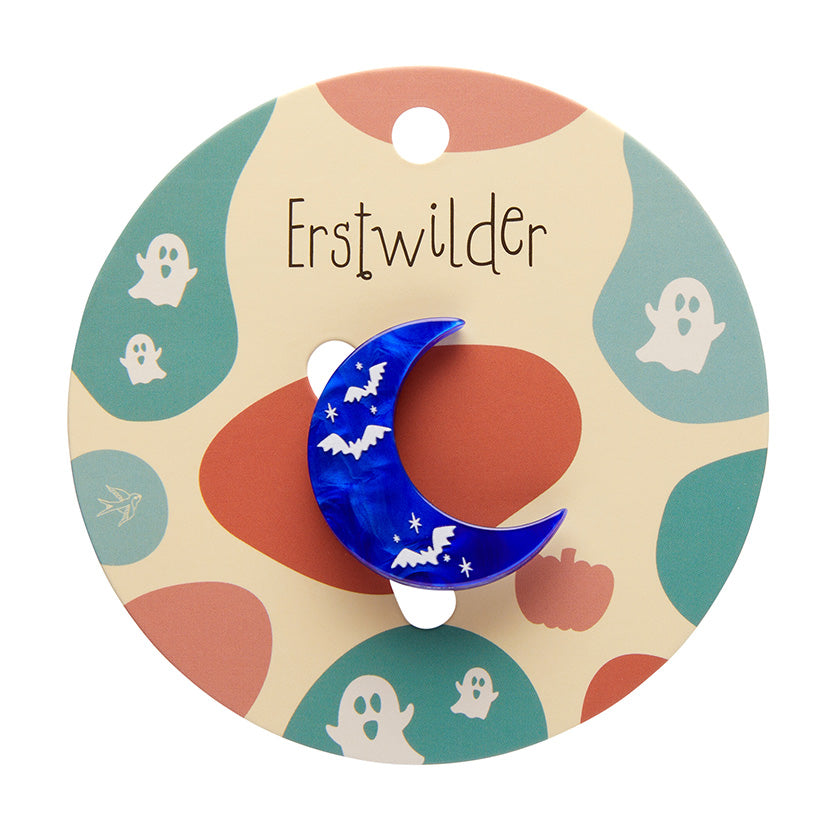 Erstwilder Half Moon Bat Halloween Mini Brooch Designed in Australia
