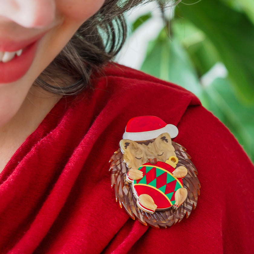 Erstwilder Hannah the Hedgehog Brooch ~Merry Menagerie Collection~