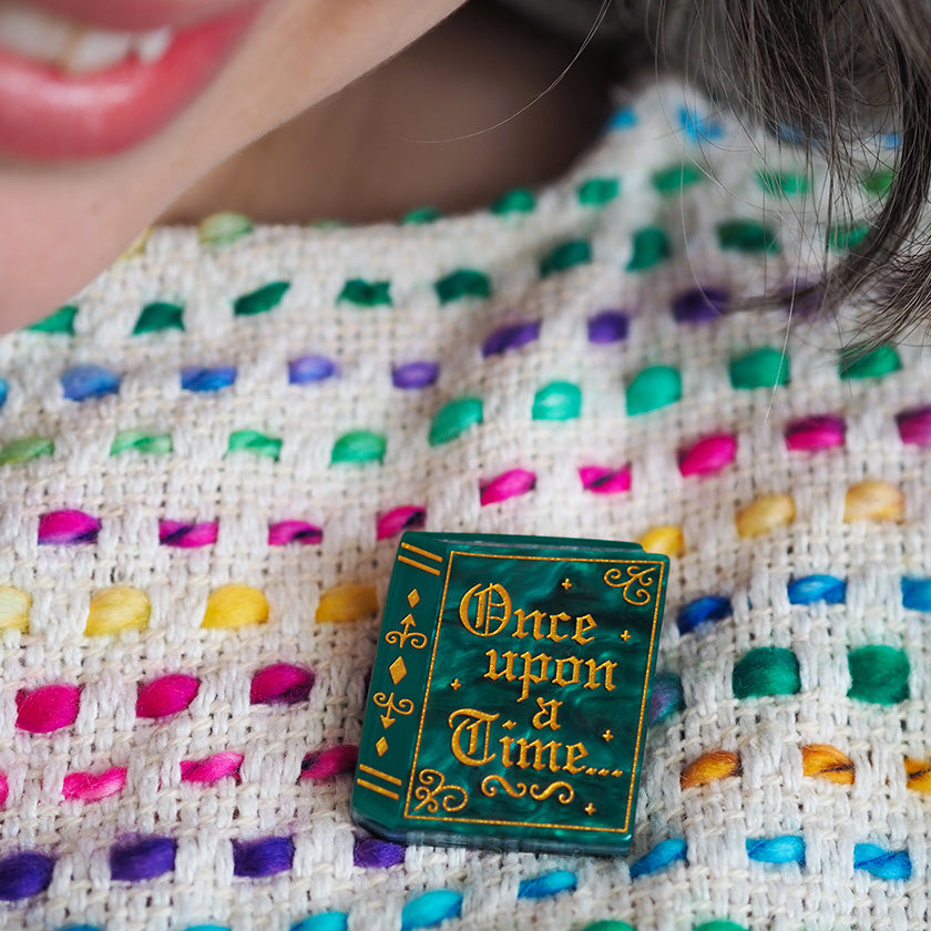 Erstwilder "Happily Ever After" Green Fairytale Book Brooch *GIFT WITH PURCHASE ONLY*